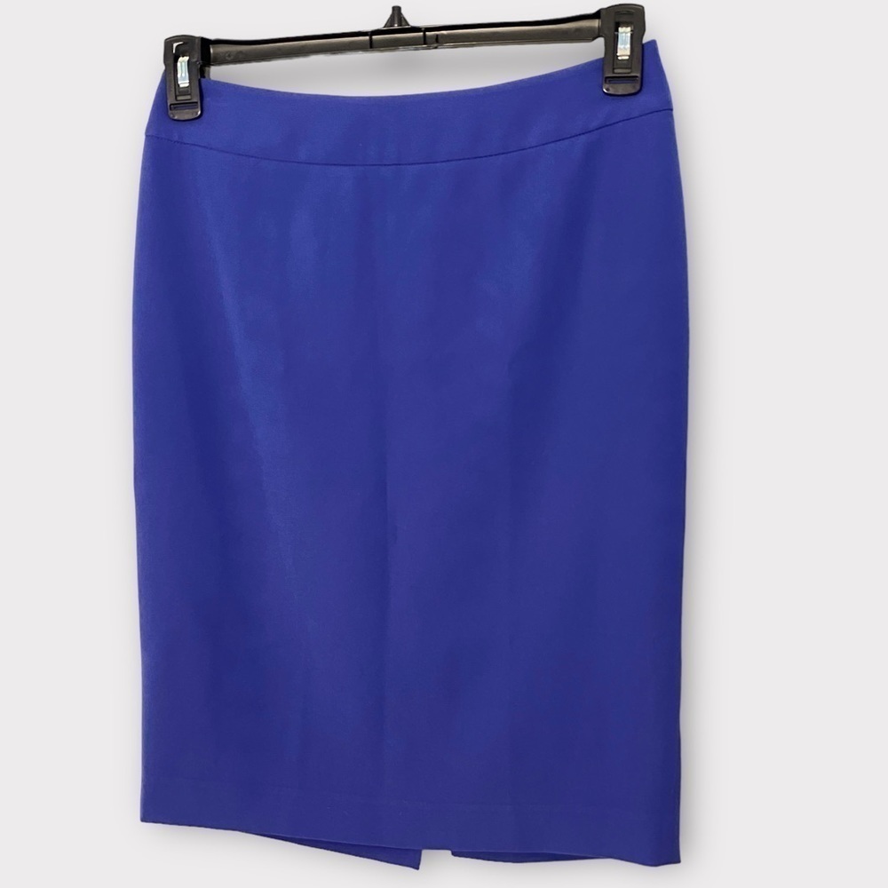 Armani Colleozioni Purple Blue Pencil Style Career Length Skirt Zip Closure Sz 4